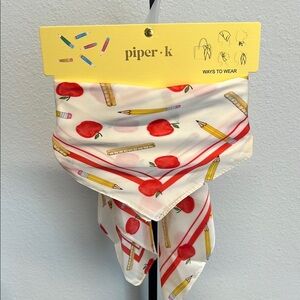 Piper K Apple 🍎 & Pencil ✏️ Scarf